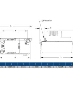 Little Giant VCMA-15ULST 115 Volt, 65 GPH, 1/50 HP Automatic Condensate Removal Pump with Safety Switch and Tubing, Black/White, 554415 Includes Safety Switch/Tubing 51 51hQpY7c6lL