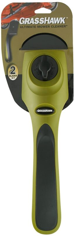 Good Vibrations Grass Hawk Ultimate Mower Cleaning Tool - Lawn Mower Dual Blade Deck Scraper - Clean All Contours of The Deck Flat or Curved