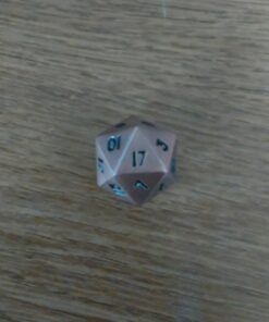 Legendary Copper Metal D20 Dice - Single 20 Sided RPG Dice with Signature Font 10 51hTCsk fL