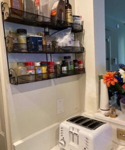 DecoBros 3 Tier Wall Mounted Spice Rack, Bronze 1-Pack 38 51hW7hfj46L