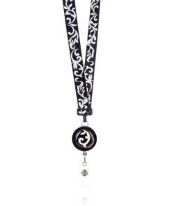 ID Avenue Lanyards for Women 19" Ribbon Lanyard ID Holder with Badge Reels Retractable for Nurses Office Workers Teachers Students Breakaway Lanyards for Id Badges (Ebony and Ivory) 9 51hbJVbFf9L