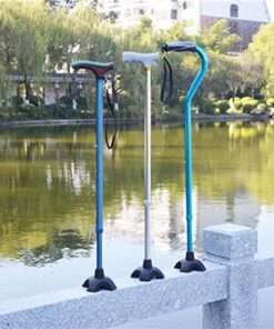 Beyoung Standing Quad Support Cane Tip Mobility Quadpod Stable Cane Support Walking Stick Base Tip Stabilizing Device Self Standing Quadruple Cane Tip (Quad Tip) 18 51hbWuyZDKL