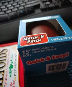 MATCH 'N PATCH Realistic Leather Repair Tape, Red Brown, 2.4 inch x 15 feet 26 51hgfignL