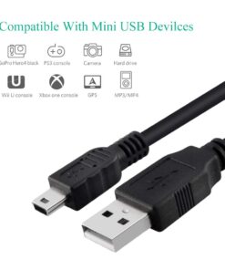 DTOL PS3 Controller Charger Cable Ring Mini USB Data Charging Cord for PS Move Playstation 3 Wireless Controller, TI84 Plus CE, Digital Camera 10ft 2 Pack 10 51hoBrDCNGL