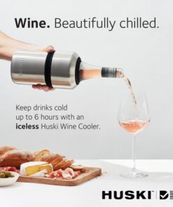 Alternative view of Huski Wine Chiller | Award Winning Iceless Design | Keeps Wine Cold up to 6 Hours | Wine Accessory | Next Generation Ice Bucket | Fits Some Champagne Bottles | Perfect Gift for Wine Lovers (Champagne) Matte Champagne