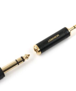 MOBOREST 3.5mm M to 6.35mm F Stereo Pure Copper Adapter, 1/8 Inch Plug Male to 1/4 Inch Jack Female Stereo Adapter, Can be Used for Conversion Headphone adapte, amp adapte, Black Fashion 2-Pack BLACK-2PCS 16 51hzN Z3wNL