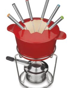Alternative view of Cuisinart 13-Piece Cast Iron Fondue Set, Red