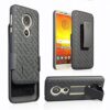 Golden Sheeps Case Compatible for Motorola Moto G7, Motorola Moto G7 Plus Belt Clip Holster Cover Shell Kickstand Criss Cross Black New Plaid Design 17 51i k8NH2vL