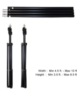 LimoStudio Photo Video Studio 10Ft Adjustable Muslin Background Backdrop Support System Stand, AGG1112 45 51i1o Ki1L