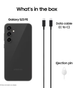SAMSUNG Galaxy S23 FE Cell Phone, 256GB, Unlocked Android Smartphone, Long Battery Life, Premium Processor, Tough Gorilla Glass Display, Hi-Res 50MP Camera, US Version, 2023, Graphite S23 FE Only 14 51i23dYg05L