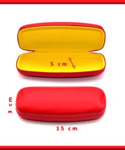 Alternative view of OptiPlix Glasses Case Hard Shell For Men, Women, Kids | Eye Glasses & Sunglasses Case Red