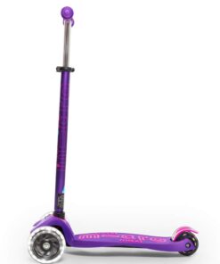Alternative view of Micro Kickboard - Maxi Deluxe LED - Three Wheeled, Lean-to-Steer Swiss-Designed Micro Scooter for Kids with Motion-Activated Light-Up Wheels for Ages 5-12 Purple