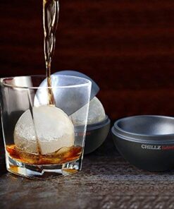 Chillz Ice Ball Maker Mold for Whiskey - Set of 2 Individual 2.5 Inch Ice Molds - Elevate Your Drinks with Slow Melting Spheres 2 x 2.5" Balls 1set 8 51i9J8pUYyL