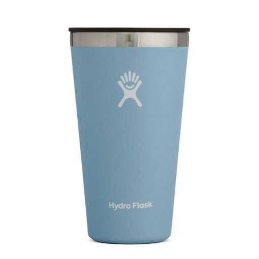 Hydro Flask Tumbler - Stainless Steel, Reusable, Vacuum Insulated with Press-in Lid 16 Oz Rain