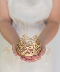 Gold Crown Cake Topper, Vintage Crown, Small Gold Wedding Cake Top, Princess Cake, The Queen of Crowns 22 51iCOc7xkAL