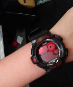 FANMIS Mens Military Multifunction Digital Watches 50M Water Resistant Electronic 7 Color LED Backlight Black Sports Watch red 35 51iDhGqzmzL