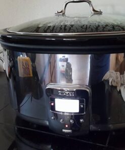 All-Clad Electrics Stainless Steel and Ceramic Slow Cooker with Insert and Lid 6.5 Quart Nonstick 320 Watts Oval Shaped, Programmable, Dishwasher Safe Black Ceramic Insert 6.5-Quart 27 51iGMYKNKaL