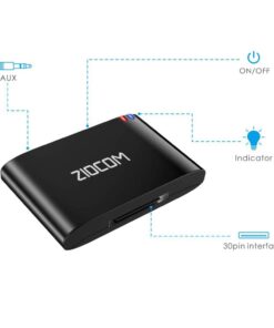 ZIOCOM 30 Pin Bluetooth Adapter Receiver for Bose iPod iPhone SoundDock and Other 30 pin Dock Speakers with 3.5mm Aux Cable(Not for Car and Motorcycles), Black 30 51iMa7RqMmL