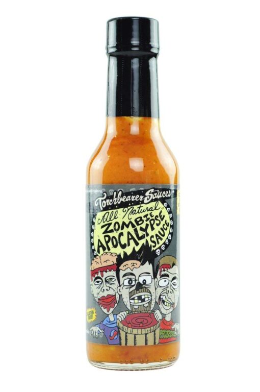 Torchbearer Sauces Zombie Apocalypse Ghost Chili Hot Sauce, 5 Fl Oz - All Natural, Vegan, Extract Free, Made in USA, Featured on Hot Ones! 5 Ounce (Pack of 1)