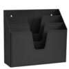 Acrimet Horizontal Triple File Folder Holder Organizer (Black Color) 8 51iPo4yi3iL