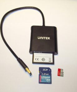 USB Card Reader, Unitek 3-Slot USB 3.0 Compact Card Reader, Read 3 Cards Simultaneously, Aluminum SD Micro SD CF Card Adapter Supports Flash Memory Card, Black 25 51iS5ZdMFlL