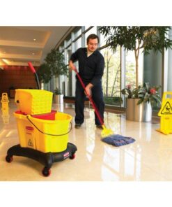 Rubbermaid Commercial Products, Industrial Grade Jaw Clamp - Fiberglass Wet Mop Gripper Holder Handle Stick for Floor Cleaning Heavy Duty, 60 Inch (FGH24600GY00) 18 51iVdiKfuEL 1