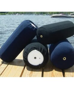 Taylor Made Products Fleece Boat Fender Cover for Center Rope Tube Style Fenders (8" x 20") Navy