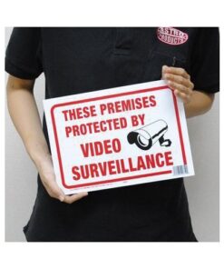 Hy-Ko Products 20619 Surveillance Plastic Sign 8.5" x 12" Red/White 11 51iirRVLisL