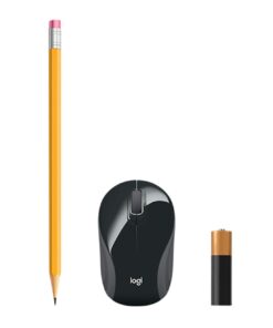 Logitech Wireless Mini Mouse M187 Ultra Portable, 2.4 GHz with USB Receiver, 1000 DPI Optical Tracking, 3-Buttons, PC / Mac / Laptop - Black 33 51ijDpyH1tL