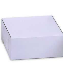 W PACKAGING WPLC14104WK 14x10x4 White/Kraft Plain Cake Box, Lock Corner, No Window (Pack of 100)