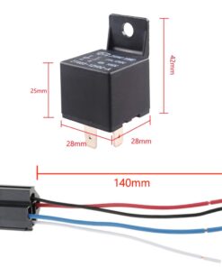 ESUPPORT Car Relay 12V 40A SPST 4Pin Switch Socket Plug Wire Harness Automotive Pack of 5 40A 4Pin SPST 12 51ip39HUMUL