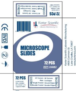 Microscope Slides, Ground Edges, Frosted, 90 Corners, 3x1, Karter Scientific 206B2 (Pack of 72) PACK OF 72 5 51it8rtsMDL