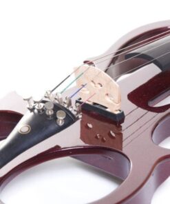 Alternative view of Cecilio Silent Electric Solid Wood Violin with Ebony Fittings, Electric Violin Kit (Full Body - Mahogany) Full Body - Mahogany full-size
