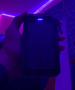 ERRBBIC Solar Power Bank Portable Charger 38800mah Waterproof Battery Backup Charger Solar Panel Charger with Dual LED Flashlights and Compass for All CellPhones, Tablets, and Electronic Devices Blue 1 Count (Pack of 1) 33 51iuEN7u FL