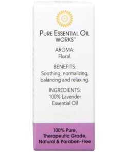 Pure Essential Oil Works Lavender Oil, 100% Pure, Natural, Paraben-Free and Therapeutic Grade with Euro-Style Dropper, 10 ml/0.33 oz. 0.33 Ounce (Pack of 1) 14 51iw8n57VTL
