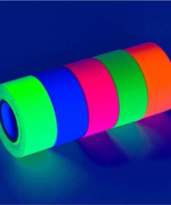 Glow King Blacklight Reactive Glow Tape | Premium UV Fluorescent Neon Party Gift for Events | Multipurpose Luminous Colored Tape for Room Decoration | Glow in The Dark Cloth Tape – 1 in x 18 ft Wide - 1" x 18'