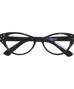 Hip Hop 50's Shop Cat Eye Rhinestone Glasses for Women 50s Retro Fashion Costume Party Black Clear 21 51izrfQu6VL