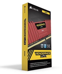 Corsair LPX 16GB DRAM 2400MHz C14 Memory Kit for Systems 16 DDR4 2400 (CMK16GX4M2A2400C14R) 2400 MHz 16 Gb Red 12 51j0SnKXb8L