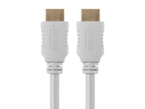 Monoprice HDMI High Speed Cable - 6 Feet - White, 4K@60Hz, HDR, 18Gbps, YUV 4:4:4, 28AWG - Select Series