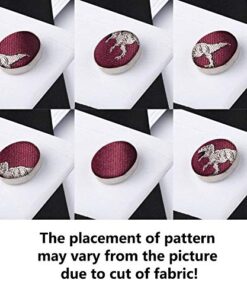 Barry.Wang Fun Animal Ties for Men Designer Handkerchief Cufflink WOVEN Casual Necktie Set A Burgundy Dinasour 21 51jEaV zShL