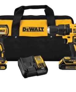 DEWALT 20V MAX Cordless Drill and Impact Driver, Power Tool Combo Kit with 2 Batteries and Charger, Yellow/Black (DCK240C2) Impact Driver/Drill Combo Only 36 51jFGHKjt0L