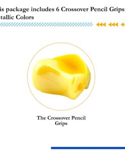 The Pencil Grip Pencil Grips, The Crossover Grip, Metallic Ergonomic Writing Aid For Righties And Lefties, Colorful Pencil Grippers, Assorted Metallic Colors, 6 Count - TPG-17706 6 Count (Pack of 1) 12 51jHC352zEL