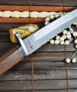 Alternative view of Perkin - Handmade Damascus Hunting Knife - Tanto Balde