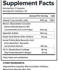 Legion Fortify Joint Support - All-Natural Supplement for Joint Pain Relief with Undenatured Type II Collagen (UC-II) Curcumin Supplements to Boost Joint Health and Function (30 Servings 90 Capsules) 12 51jJhlBV43L