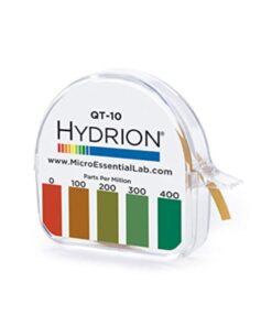 Micro Essential Laboratory QT-10 Plastic Hydrion Low Range Quat Check Test Paper Dispenser, Single Roll, Food Service Test Strips, 0 - 400ppm 11 51jM7yzBTL