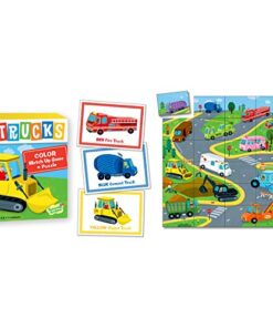Peaceable Kingdom Floor Puzzle and Matching Game 2 in 1 Educational Activity for Kids 2 Years and Up - Trucks 14 51jib9aOQUL
