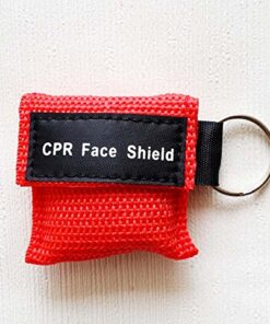 KTKANG 100pcs/lot Red CPR Barrier with Keychain CPR Face Shield for AED First Aid 6 51jpUGwSLaL