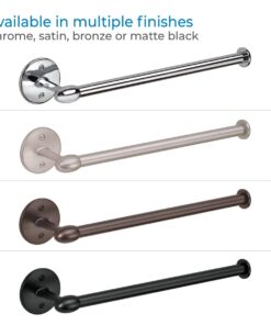 iDesign Orbinni Wall Mounted Metal Paper Towel Holder, Roll Organizer for Kitchen, Bathroom, Craft Room, Satin Silver Set of 1 25 51jq77MJUQL