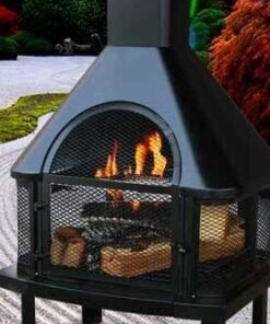 UniFlame WAF1013C Firehouse with Chimney, Black 30 51jsQHfXLL