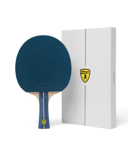 Killerspin JET200 Ping Pong Paddle, Table Tennis Racket, Table Tennis Equipment for Beginners, Table Tennis Paddle with Wood Blade, Jet Basic Rubber Grips Navy Blue